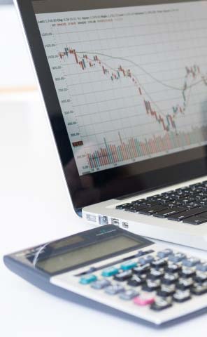 Laptop and Calculator Background